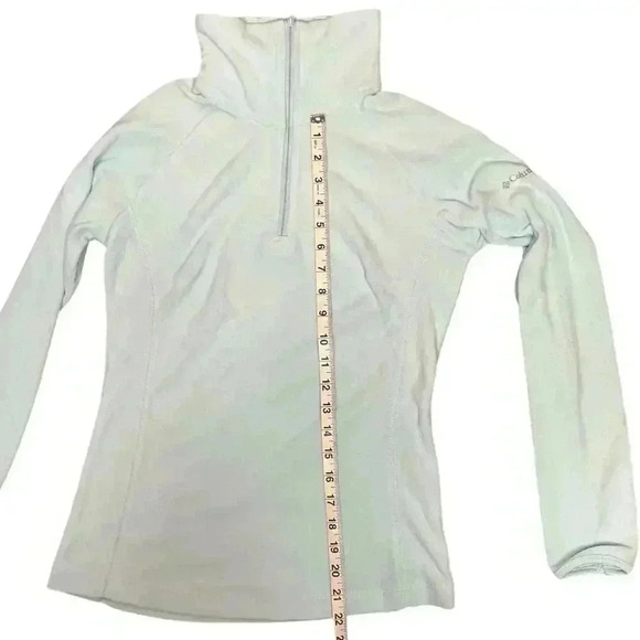 Columbia Light Blue Fleece Sweater 1/2 Zip Regular Fit NWOT Size XS - Picture 5 of 9